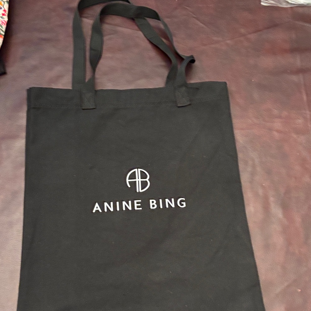 Anine Bing Black Canvas Tote